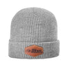 PDP Leather Patch Waffle Knit Beanie | Heather Gray